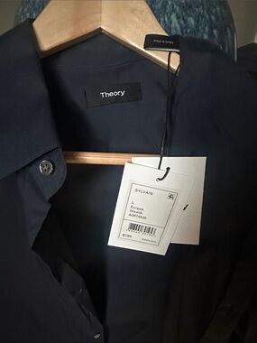 Theory Men's Sylvain Button-Front Shirt Jacket in Navy